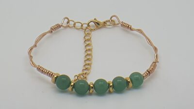 Bracelet vert et doré